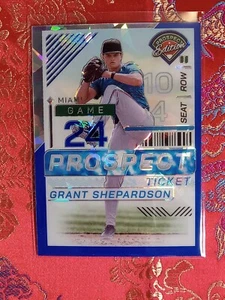 Grant Shepardson 2024 Prospect Edition #83 BLUE CRACKED ICE 202/299 Marlins - Foto 1 di 1