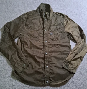 G-STAR RAW Cargo Line Men’s Green Full Zip Long Sleeve Windbreaker Jacket Size L - Picture 1 of 12
