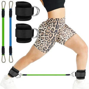 Bandas de resistencia al tobillo con puños - Glúteos y bandas de entrenamiento para piernas para fitness en casa - Imagen 1 de 6