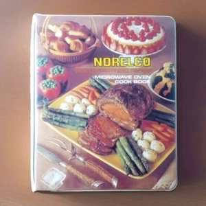 Vintage Kochbuch '1979 Norelco Electronic Rapid Range Mikrowelle 3 Ringe Ordner Buch - Bild 1 von 9