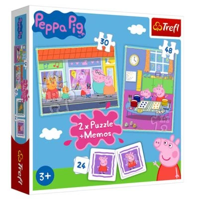 Memo und Puzzle Box | Peppa Wutz | Peppa Pig | Memo Spiel und 2 Puzzle - Bild 1 von 4