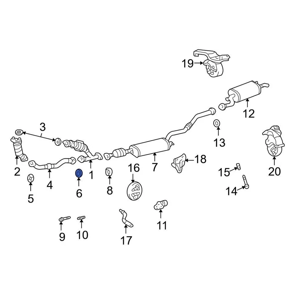 For Toyota Camry 2002-2025 Toyota 90917A6003 Front Left Exhaust Muffler Gasket Foto 1 de 4