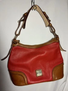 Dooney & Bourke Wexford Collection Red Pebble Leather Hobo Purse - Picture 1 of 23