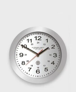 AG Spalding & Bros Twentyfour wall clock orologio da muro 40 cm argento 809133.U - Foto 1 di 2