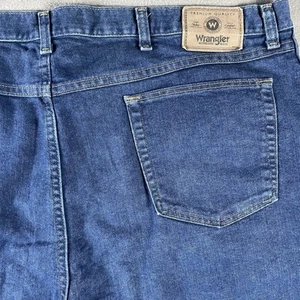 Wrangler Jeans Mens 44x29 Casual Denim Blue Workwear Regular Fit Straight Leg - Picture 1 of 8