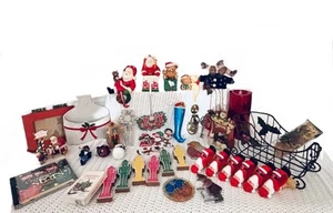 30 Christmas Items: Shelf Sitters, 3 Chimes, 3 Harley Davidson Figures MORE - Picture 1 of 8