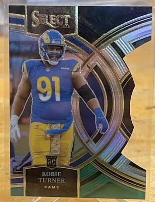 2023 Panini Select Die Cut Black Green Kobie Turner Los Angeles Rams #131 - Image 1 of 2