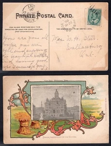 CANADA Louis Bridge Manitoba 1906 Split Ring on Winnipeg Postcard to Wallaceburg - Picture 1 of 3