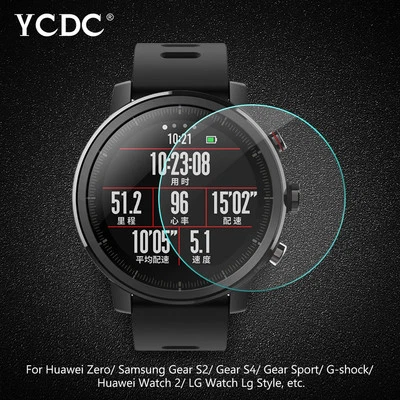 Screen Tempered Glass 23-46mm Dia. Watch 3pcs HD Protector For Garmin Samsung - Image 1 of 4