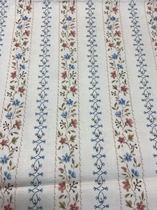 Vintage Stoff Blumen Streifen "Säule Spitze" 45x120" Virginia Tidewater 3+ Yards - Bild 1 von 4