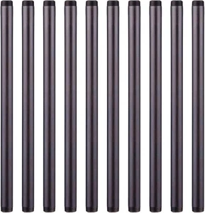 (10) 3/4” X 18” Black Malleable Steel Nipples Fitting, 3/4 Inches Threaded Pipe - Picture 1 of 4