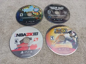 LOT OF 4 PS4 GAME ONLY NBA 2K18 Little Big Planet Sniper Elite Street Fighter IV - Picture 1 of 11