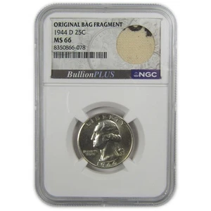1944 D Washington Quarter MS 66 NGC Silver Bag Fragment SKU:I20499 - Picture 1 of 4