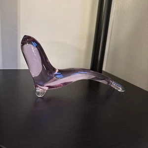 Vintage Blenko Purple Glass Seal Sea Lion Figurine Paperweight No Label - Picture 1 of 5
