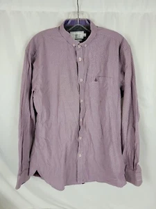 Dirk & Brown Savile Row London Mens Sz 17 Purple Birds Eye Slim Fit Dress Shirt - Picture 1 of 9