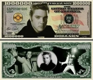 ✅ Pack of 100 Elvis Presley Music 1 Million Dollars Collectible Novelty Money ✅ - Picture 1 of 6