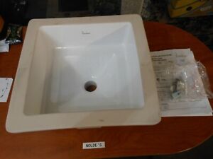 Porcher Marquee Undercounter Lavatory Medium Square Sink 12080-00.001  ( DN6293)