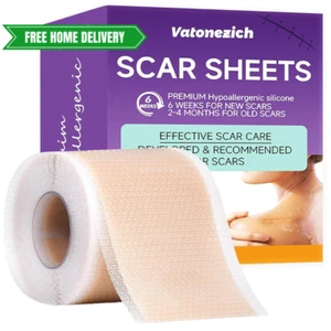 Silicone Scar Sheets,(1.6" X 120" Roll- 3M)Silicone Scar Tape for Surgical Scars - Picture 1 of 7