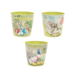 Juego de 3 macetas de bambú Beatrix Potter Peter Rabbit ecológicas ecológicas - Imagen 1 de 4
