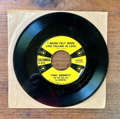 Tony Bennett Never Felt More Like Falling In Love Columbia 4041032 45 RPM NM - Image 1 of 2
