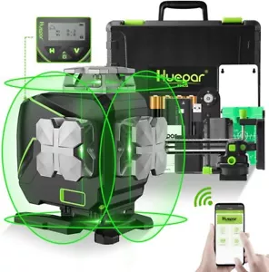 HUEPAR 4D Cross Line Laser Level Self-Leveling with LCD Screen Remote Control - Picture 1 of 9