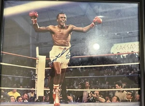 Autogramm 11x14 Foto von Sugar Ray Leonard’s 1987 Defeat Of Anthony Hagler - Bild 1 von 4