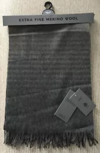 Marks & Spencer Mens Extra Fine Merino Wool Scarf Grey Original Price £29.50 - Picture 1 of 5