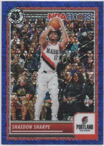 2023-24 Panini Premium Stock Shaedon Sharpe Portland Blue Disco Prizms /99 #214 - Picture 1 of 2