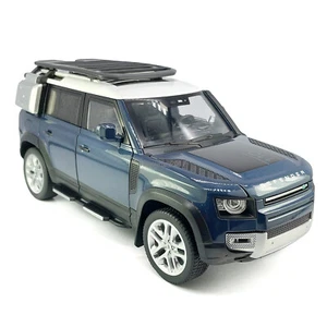 2020 Land Rover Defender 110 Model Car 1:18 Metal Diecast Toy Vehicle Blue - Picture 1 of 17