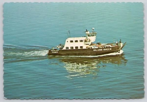 Postkarte Bayfield Wisconsin Island Queen Ferry Oldtimer Autos - Bild 1 von 2