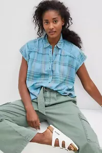 Top Anthropologie Pilcro The Serena Surf Henley - XS - Imagen 1 de 9