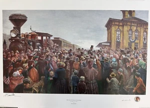 Mort Kunstler - Mr. Lincoln kommt nach Gettysburg - AP Bürgerkriegsdruck - Echtheitszertifikat - Bild 1 von 7