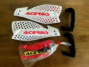 NEW ACERBIS X - ULTIMATE UNIVERSAL ADJUSTABLE HAND GUARDS & FITTINGS WHITE/RED - Picture 1 of 1