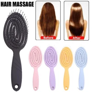 New Detangling Hairbrush Nylon Bristle Hair Scalp Massage Brush Hair Women Q0A3 - Picture 1 of 28