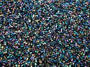 Cuentas de corneta hexagonales de 2 mm mezcla AB 100 g joyería de vidrio hágalo usted mismo joyería - Imagen 1 de 1