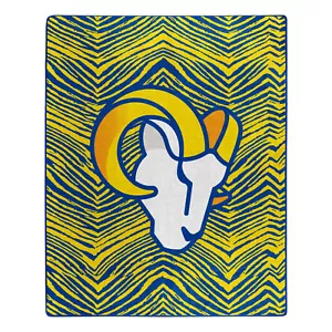 Zubaz X Northwest NFL Los Angeles Rams Zubified Raschel Throw Blanket - Picture 1 of 2