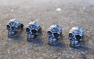 mini Aztec Skull Custom Door Drawer Cabinet Wardrobe Pull Handle Knob men gift - Picture 1 of 3