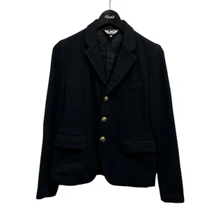 Usato Nero Comme Des Garcons Oro Bottoni Lana Cappotto 1F-J002 Misura Xs 020225 - Foto 1 di 7