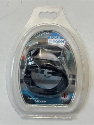 Trinity Vibes, Anillos para el pene Triple Pleaser, Negro, VF888 Foto 1 de 2