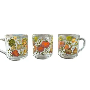 (3) Taza de café vintage Arcoroc Francia Spice of Life vegetales jardín - Imagen 1 de 8