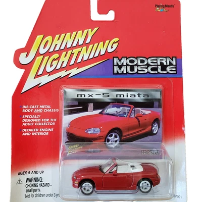 Johnny Lightning 2000 Mazda MX-5 Miata Modern Muscle 1:64 White Lightning Chase Foto 1 de 4