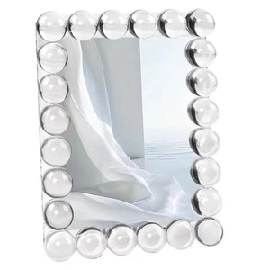5x7 Clear Bubble Crystal Picture Frame,with 24 Clear Balls,Crystal Standing P... - Picture 1 of 7