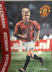 Vintage Manchester United ‘David Beckham’ Single Duvet Cover & Pillowcase - Picture 1 of 12