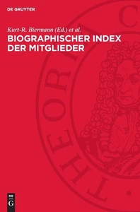 Biographischer Index Der Mitglieder (Hardback) (US IMPORT) - Picture 1 of 1