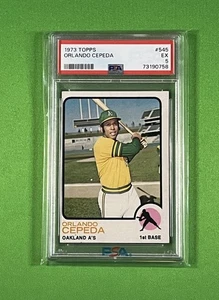 1973 Topps Orlando Cepeda #545 • HOF • Athletics • PSA 5 EX - Picture 1 of 2