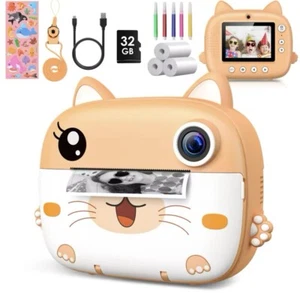 Kids Instant Camera, 2.4 Inch/1080P HD Digital Camera 32GB Card & 5 Color Pens - Afbeelding 1 van 6