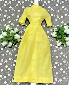 Vintage Barbie Typ gelbes Maxikleid mit Metalldruckknöpfen 🌼🌻 - Bild 1 von 5