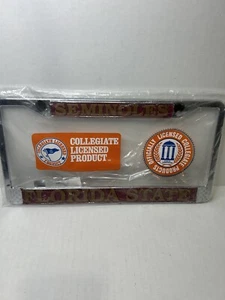 Florida State Seminoles Chrome Metal 3D License Plate Frame Official Brand New - Picture 1 of 2