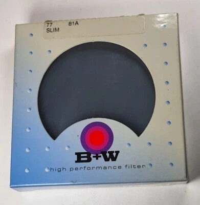 B+W 77mm 81A Color Conversion Coated Lens Filter ES-77 Warming New Old Stock - Image 1 of 4