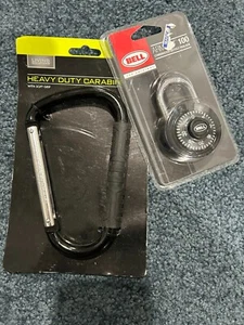 Bell Combination Lock and Heavy Duty Hook Lot NEW - Picture 1 of 1
